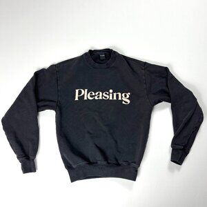 Harry Styles Pleasing Crewneck Sweatshirt Black Sz XS Offiical Music Merch USA